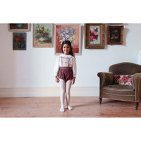 Little Cotton Clothes Sugarplum Velvet Dhalia Romper