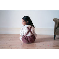 Little Cotton Clothes Sugarplum Velvet Dhalia Romper