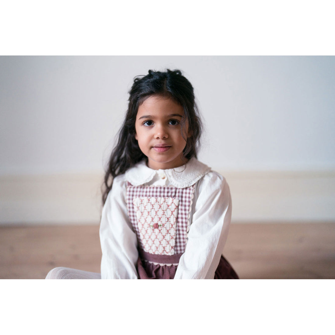 Little Cotton Clothes Sugarplum Velvet Dhalia Romper