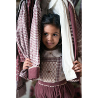 Little Cotton Clothes Sugarplum Velvet Dhalia Romper