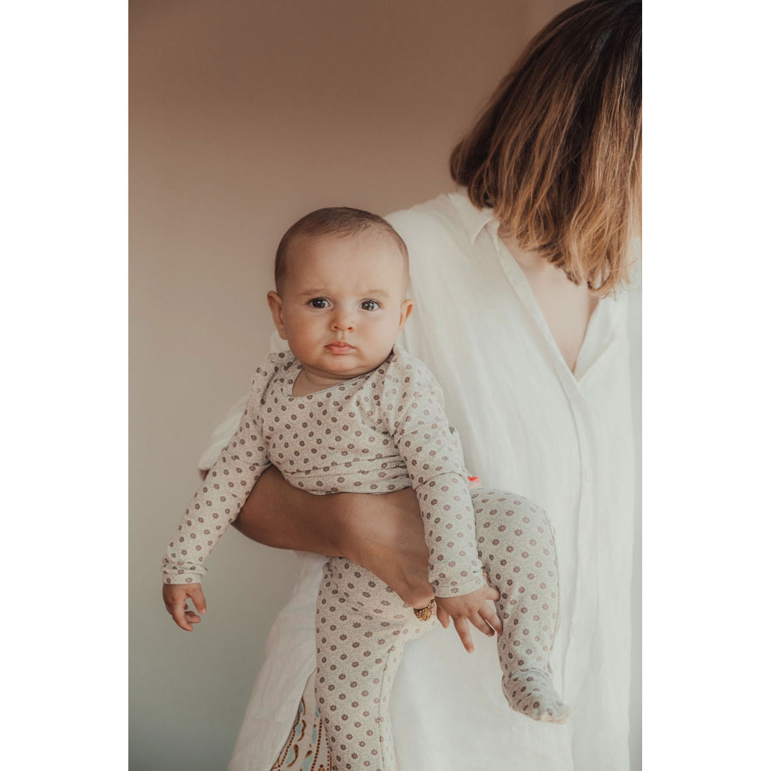 Lovely Littles The Printed Romper + Hat- Emma Mauve