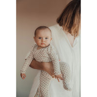 Lovely Littles The Printed Romper + Hat- Emma Mauve