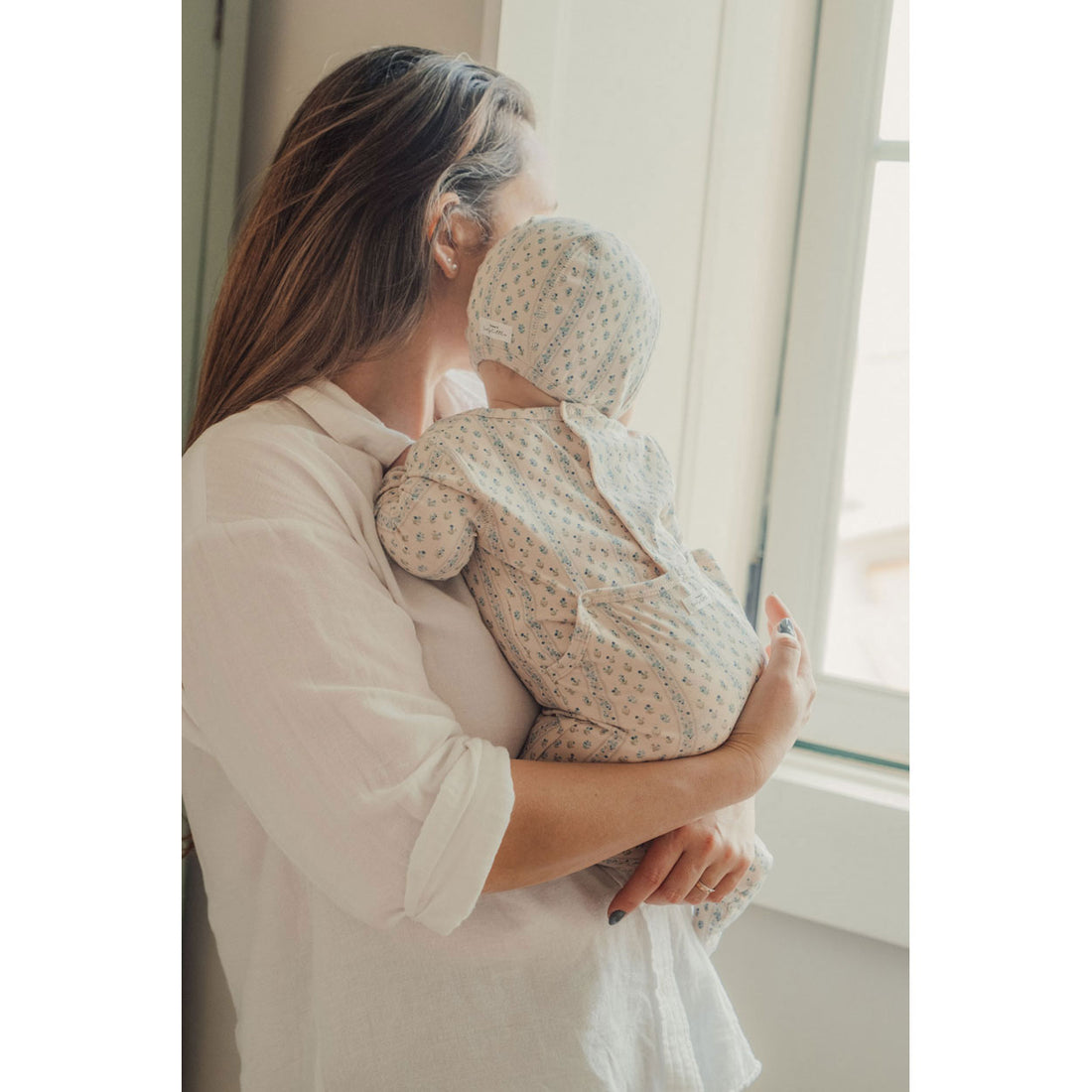 Lovely Littles The Printed Bonnet - Lux Blue