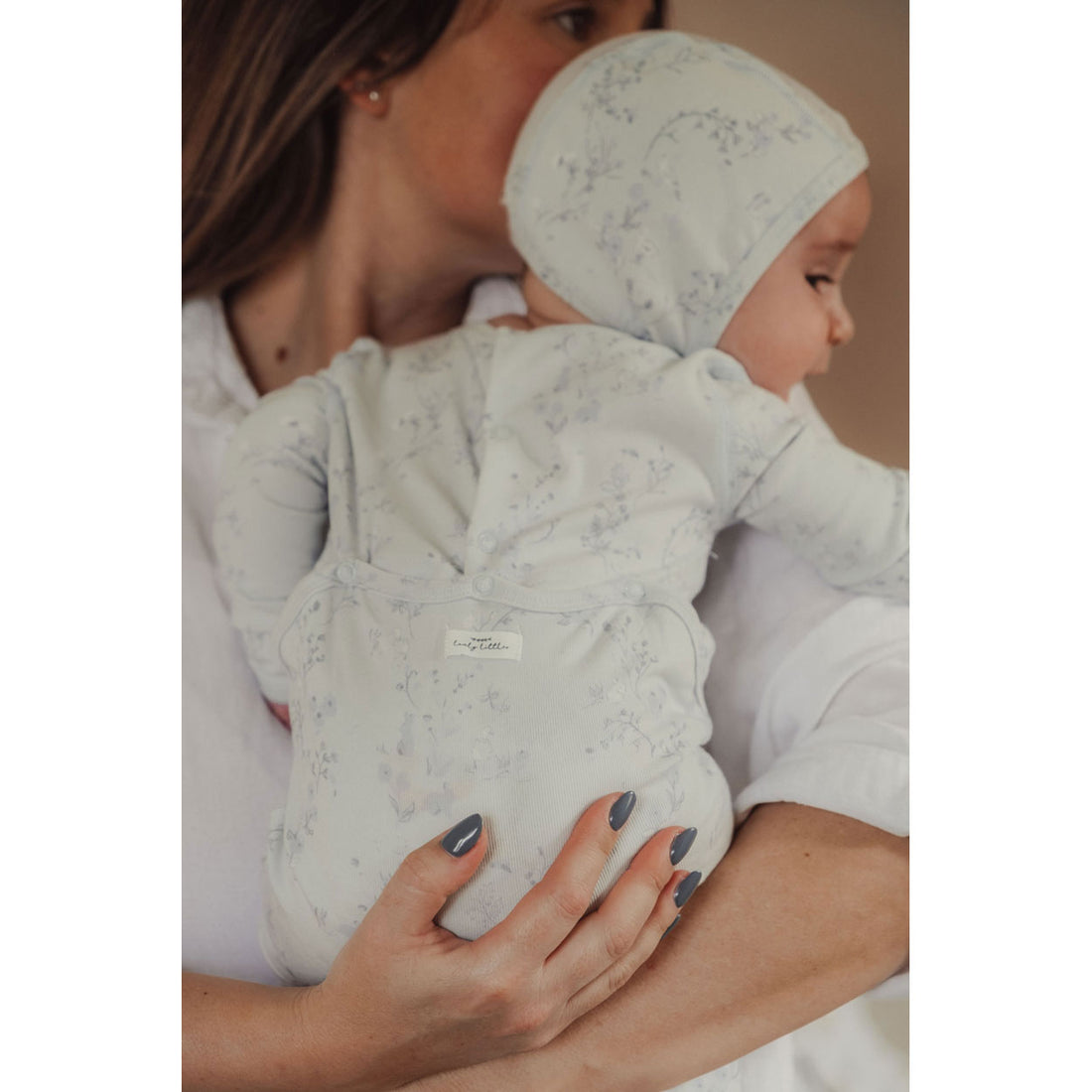 Lovely Littles The Printed Bonnet - Joy Blue