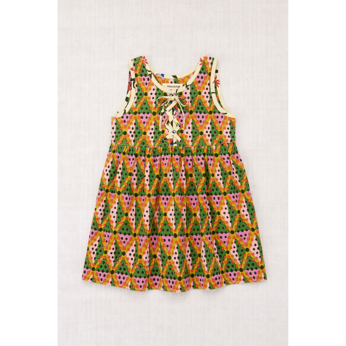 Misha and Puff Hazy Lilac Harlequin Dots Agatha Dress