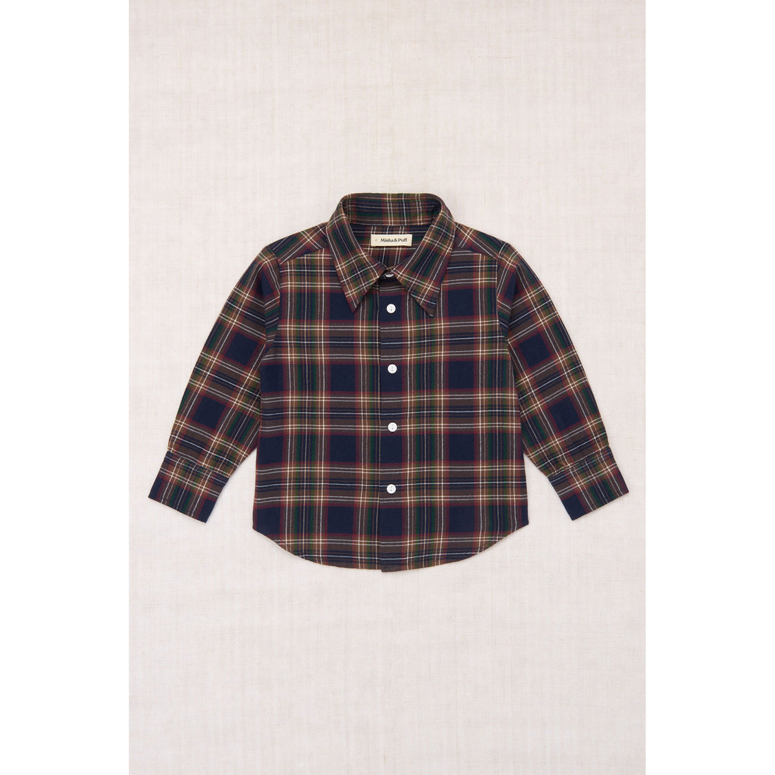 Misha and Puff  Ink Plaid Alfie Shirt
