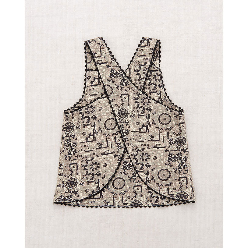 Misha and Puff Seal Gray Medallion Apron Top