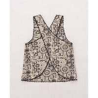 Misha and Puff Seal Gray Medallion Apron Top