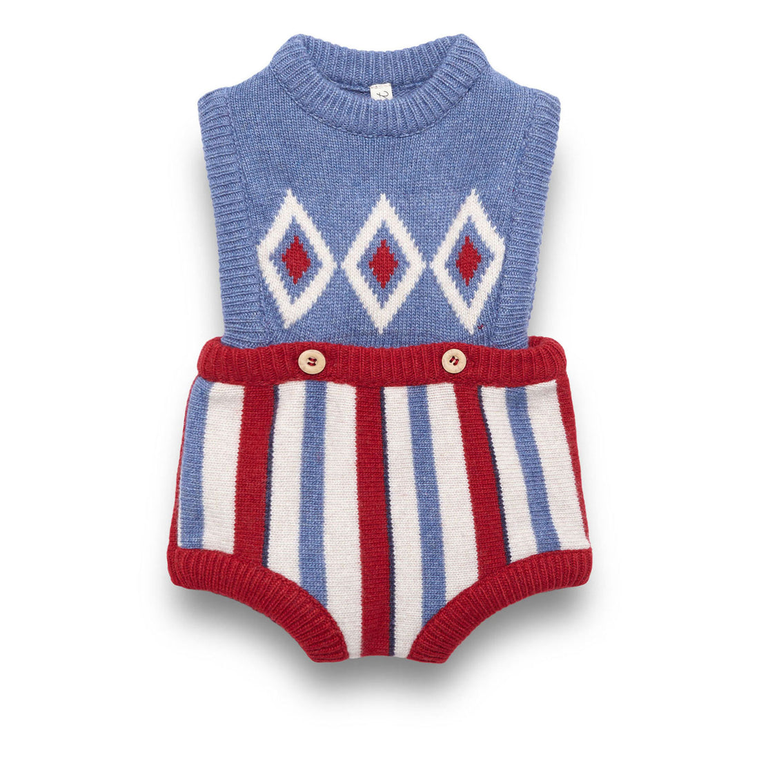 Birinit Argyle Knit Romper