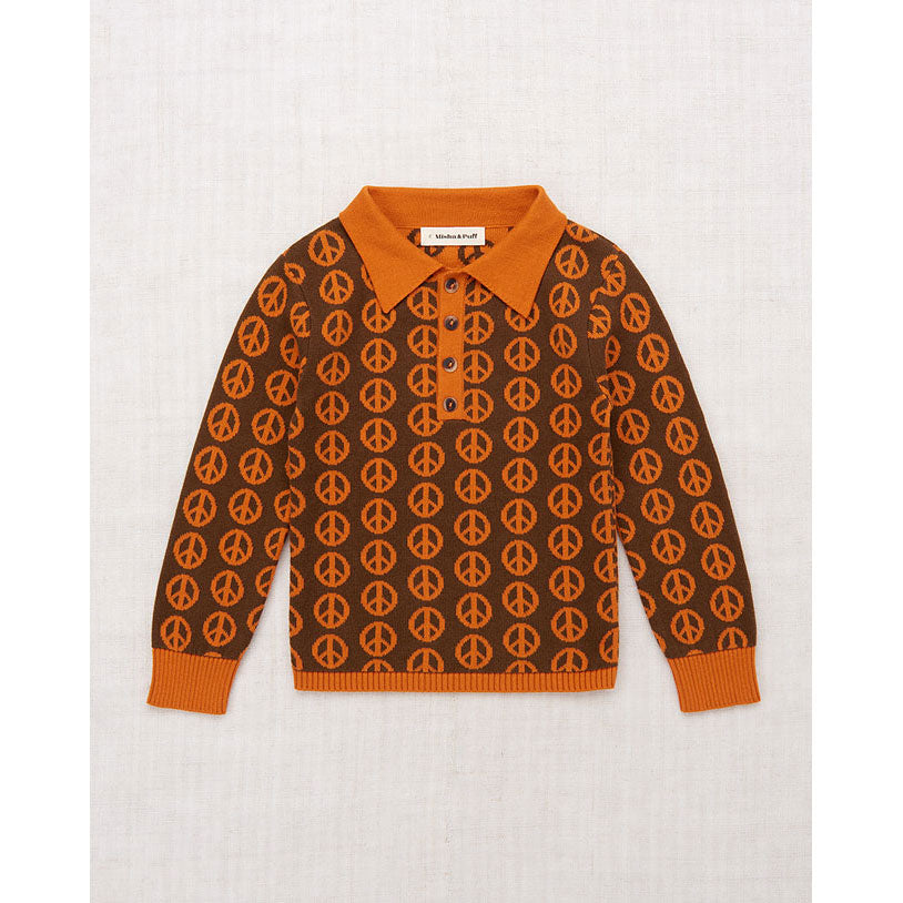 Misha and Puff  Nut Brown Peace Jacquard Ari Sweater