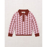 Misha and Puff  Pink Liliac Peace Jacquard Ari Sweater