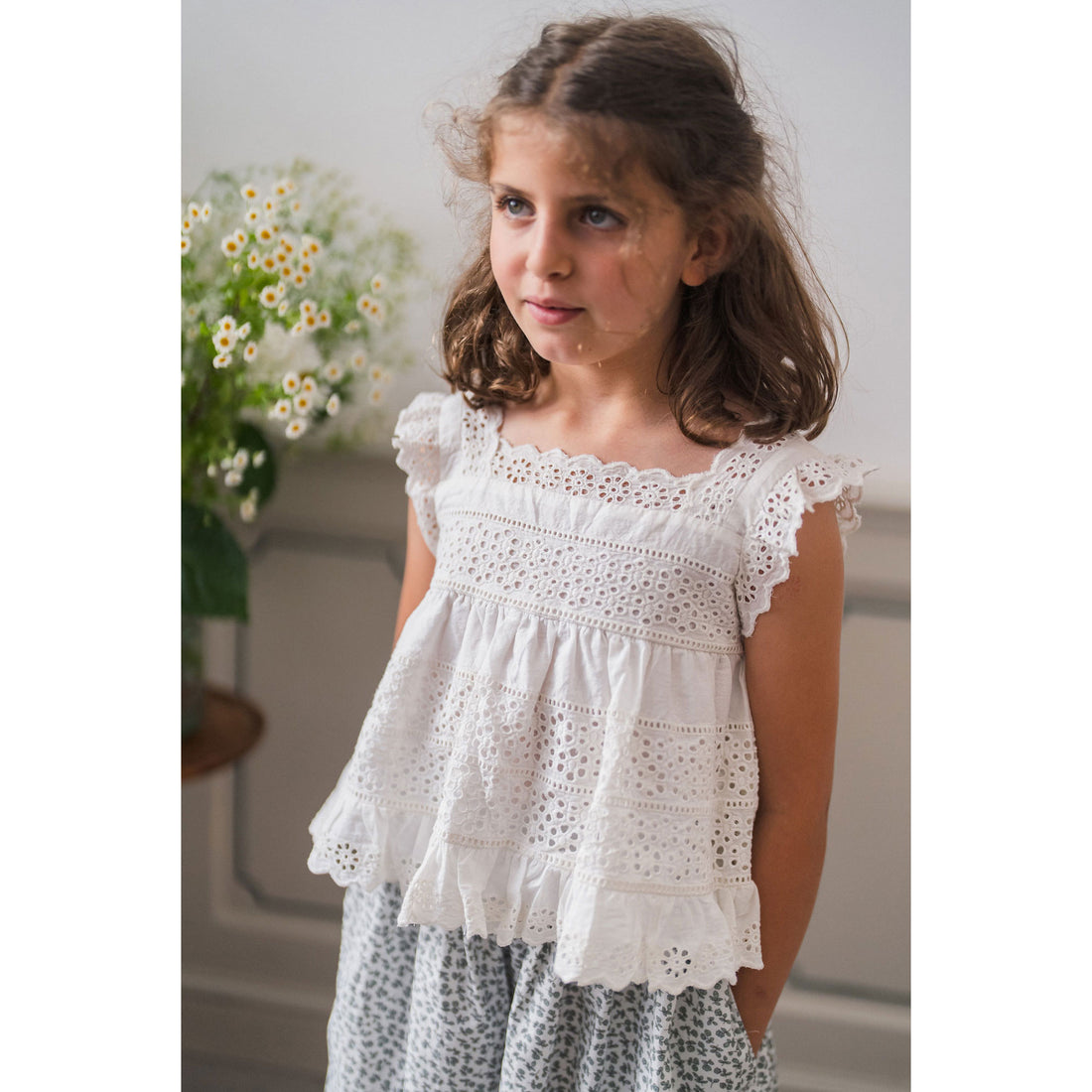 Little Cotton Clothes White Ava Blouse
