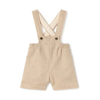 Little Creative Factory Beige Wool Dungaree Baby Shorts