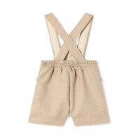 Little Creative Factory Beige Wool Dungaree Baby Shorts