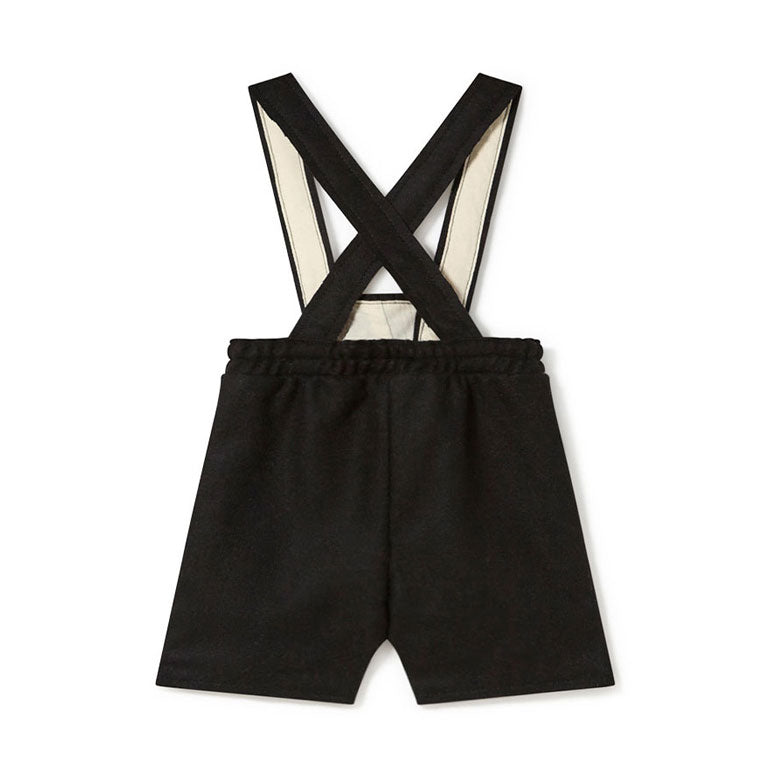 Little Creative Factory Black Wool Dungaree Baby Shorts