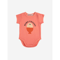 Bobo Choses Coral Pink Morning Egg Bodysuit