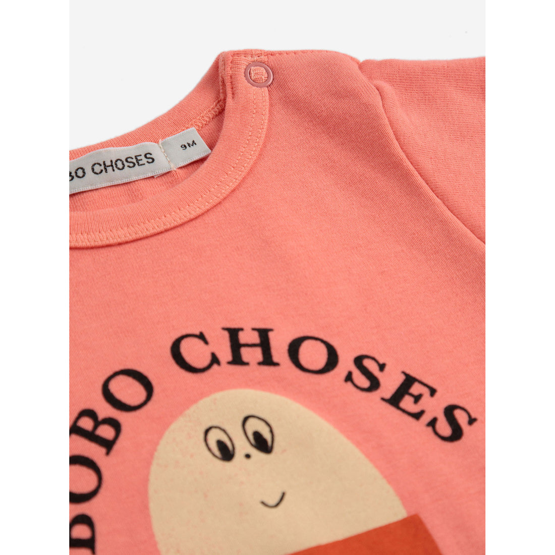 Bobo Choses Coral Pink Morning Egg Bodysuit