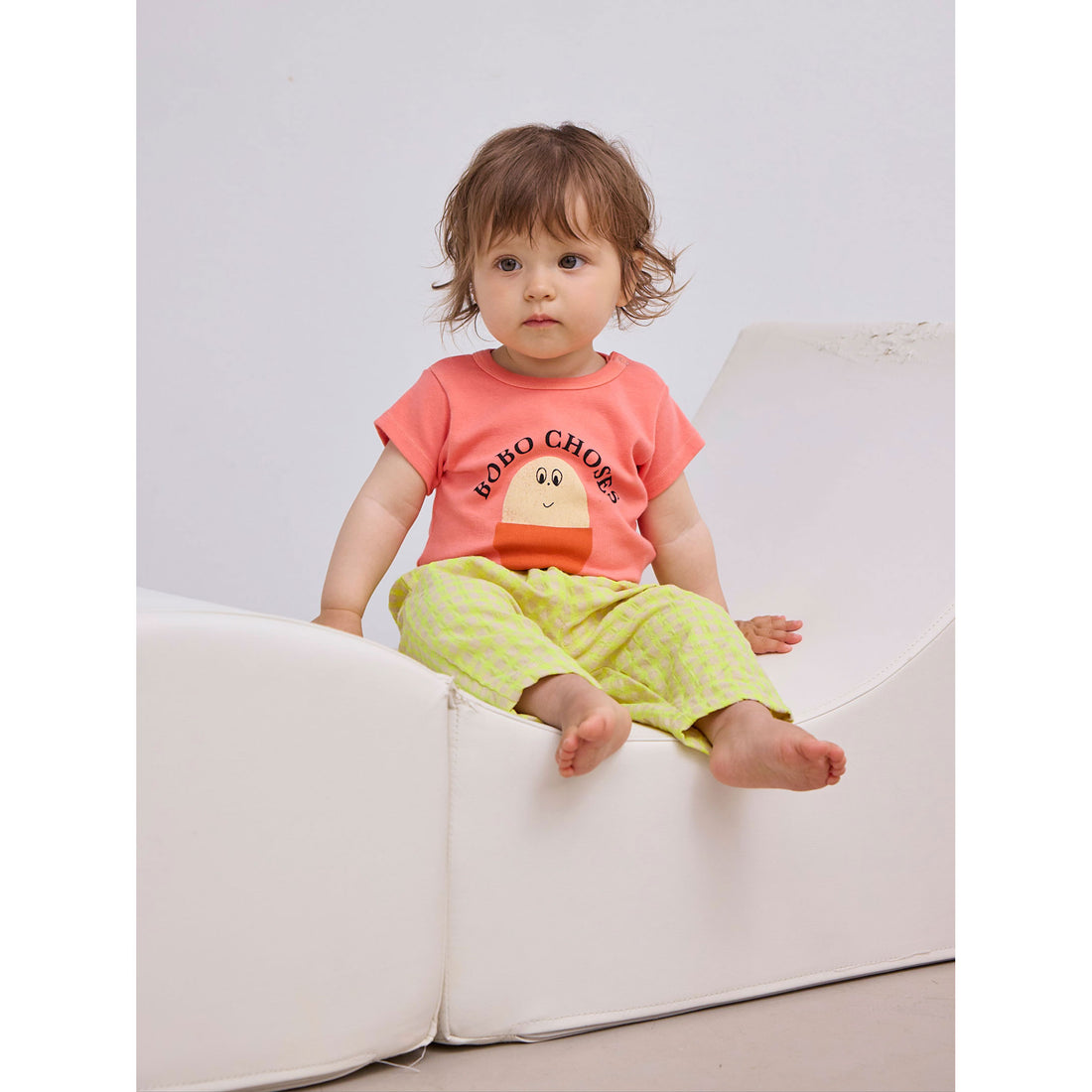 Bobo Choses Coral Pink Morning Egg Bodysuit