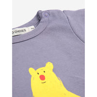 Bobo Choses Navy Blue Hug Me Bear Bodysuit