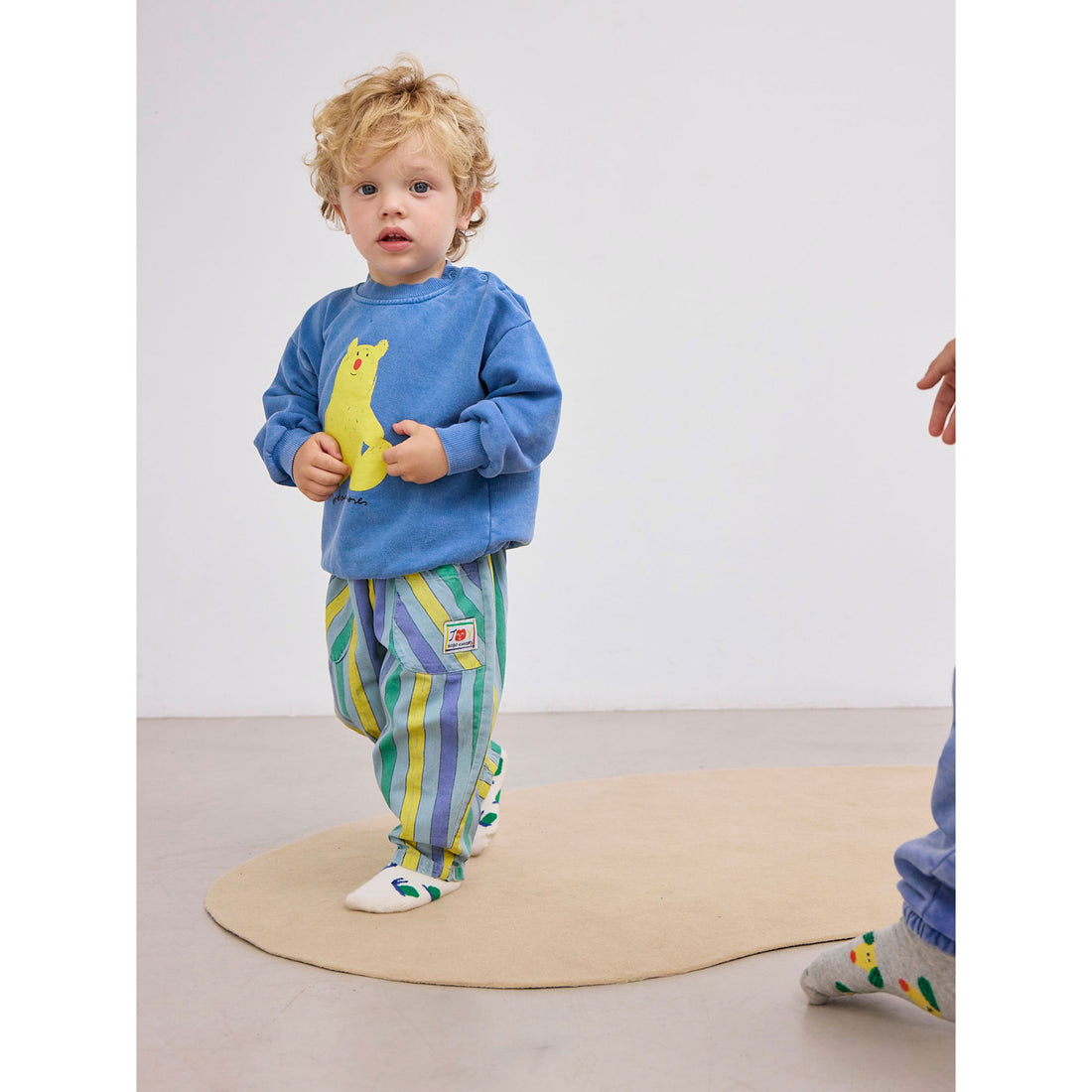 Bobo Choses Blue Hug Me Bear Baby Sweatshirt