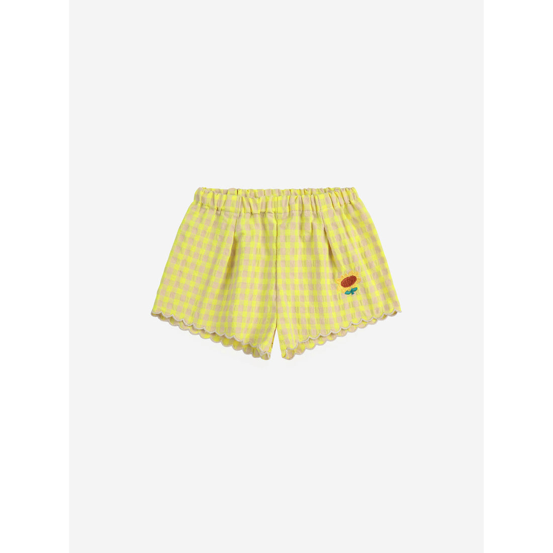 Bobo Choses Multicolor Vichy Ruffle Woven Baby Shorts