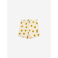 Bobo Choses Beige Sunflower All Over Baby ShortLeggings
