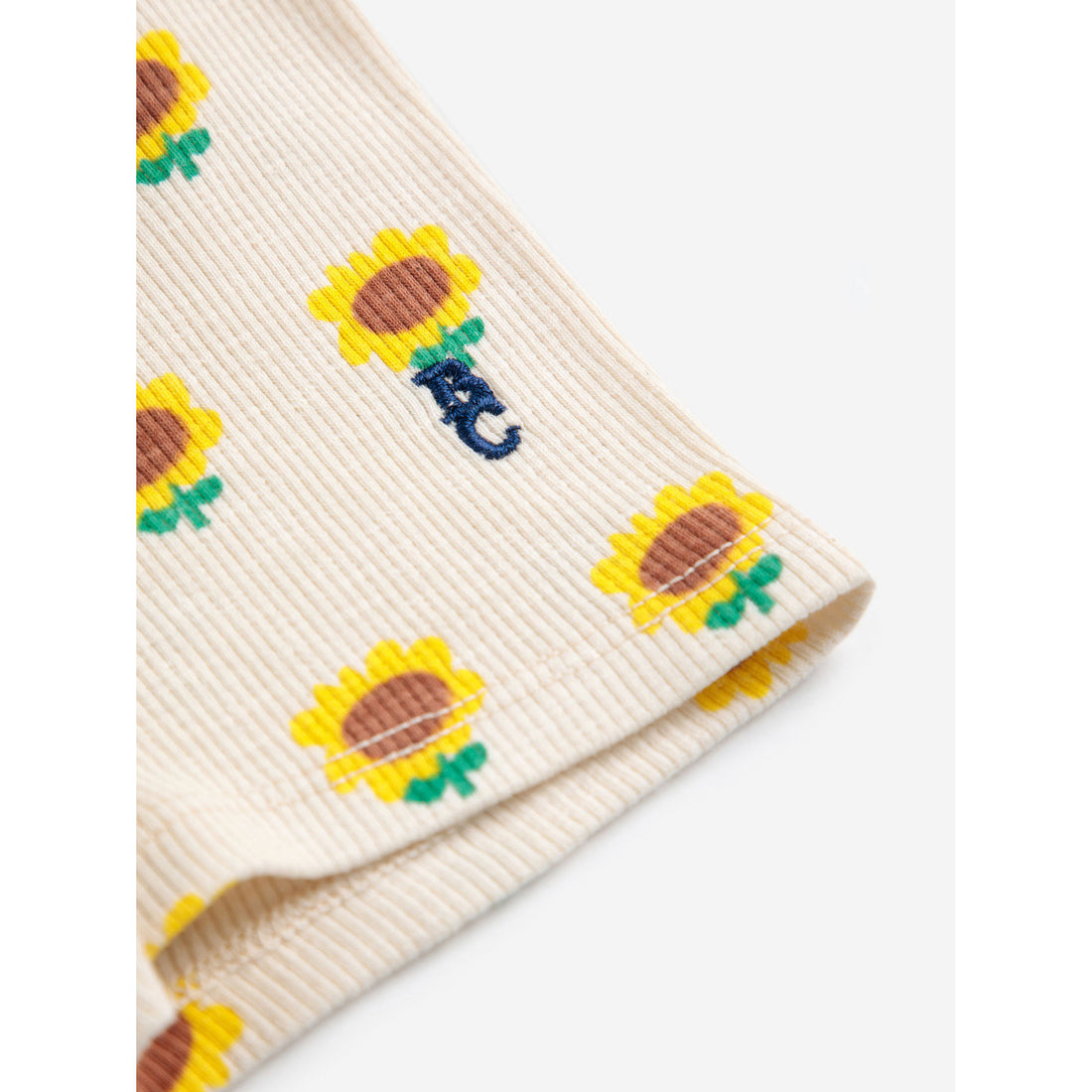 Bobo Choses Beige Sunflower All Over Baby ShortLeggings