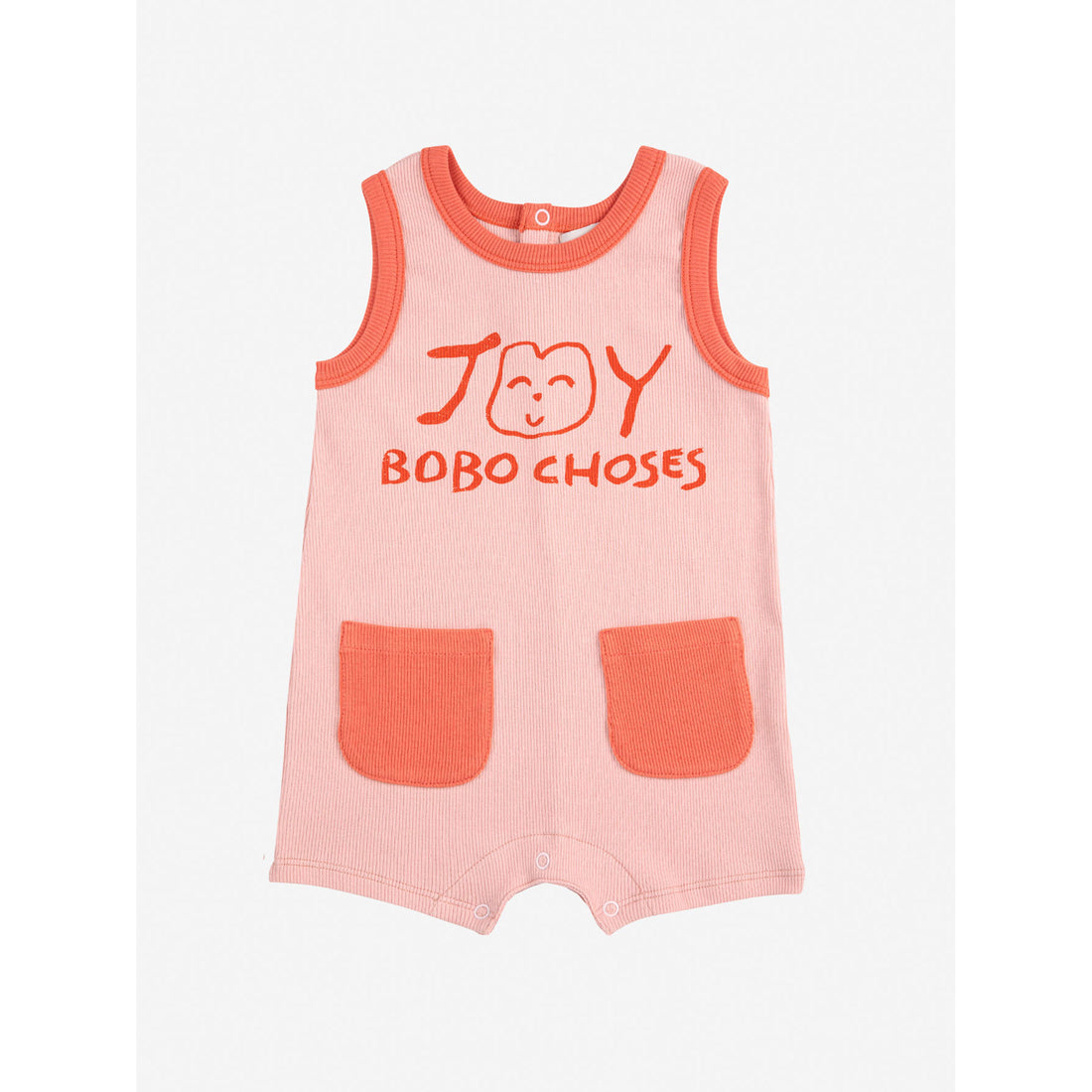 Bobo Choses Light Pink Smiling Playsuit