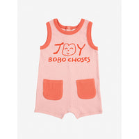 Bobo Choses Light Pink Smiling Playsuit