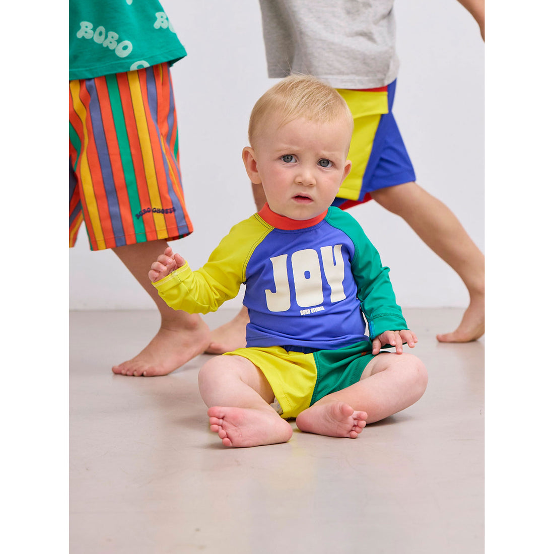 Bobo Choses Multicolor Color Block Baby Swim Trunks