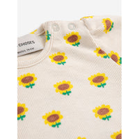 Bobo Choses Beige Sunflower All Over Baby T-shirt