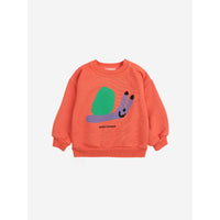 Bobo Choses Red Funny Snail Baby Sweatshirt