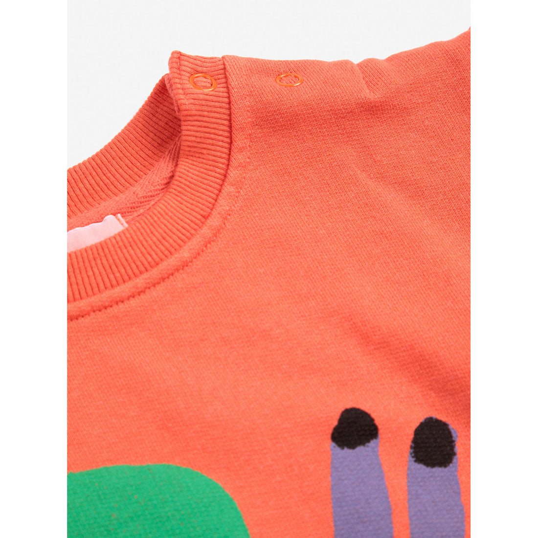 Bobo Choses Red Funny Snail Baby Sweatshirt