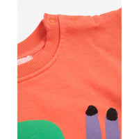 Bobo Choses Red Funny Snail Baby Sweatshirt