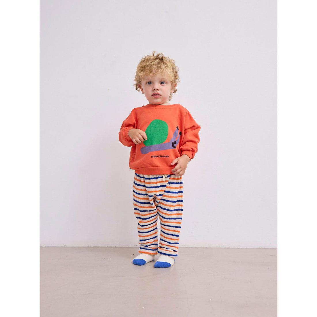 Bobo Choses Red Funny Snail Baby Sweatshirt