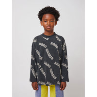 Bobo Choses Dark Grey Wavy Bobo Choses All Over T-Shirt
