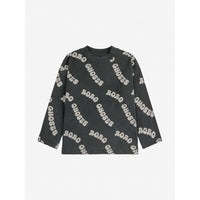 Bobo Choses Dark Grey Wavy Bobo Choses All Over T-Shirt