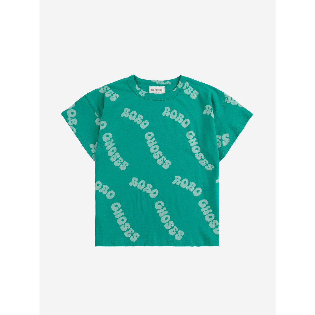 Bobo Choses Green Wavy Bobo Choses All Over T-Shirt