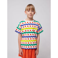 Bobo Choses Off White Geometric Waffle T-Shirt