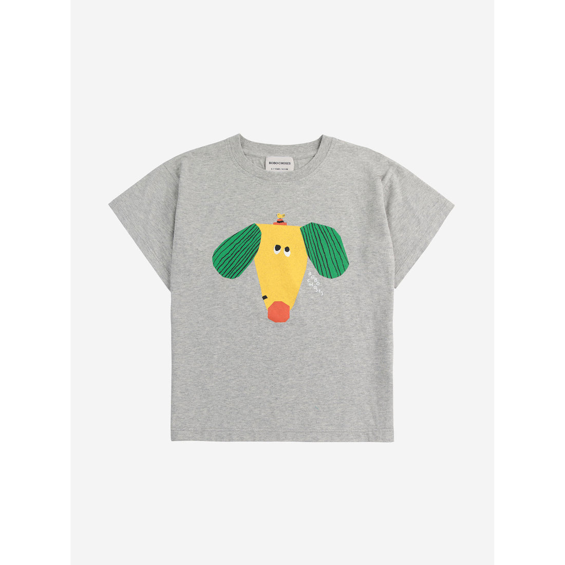 Bobo Choses Heather Grey Happy Dog T-Shirt