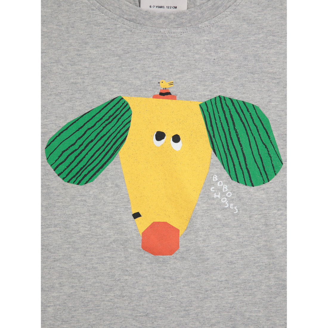 Bobo Choses Heather Grey Happy Dog T-Shirt