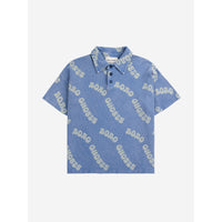 Bobo Choses Blue Wavy Bobo Choses All Over Polo Shirt
