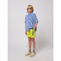Bobo Choses Blue Wavy Bobo Choses All Over Polo Shirt