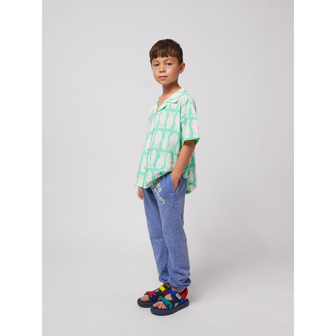 Bobo Choses Green Lucky Fish All Over Shirt