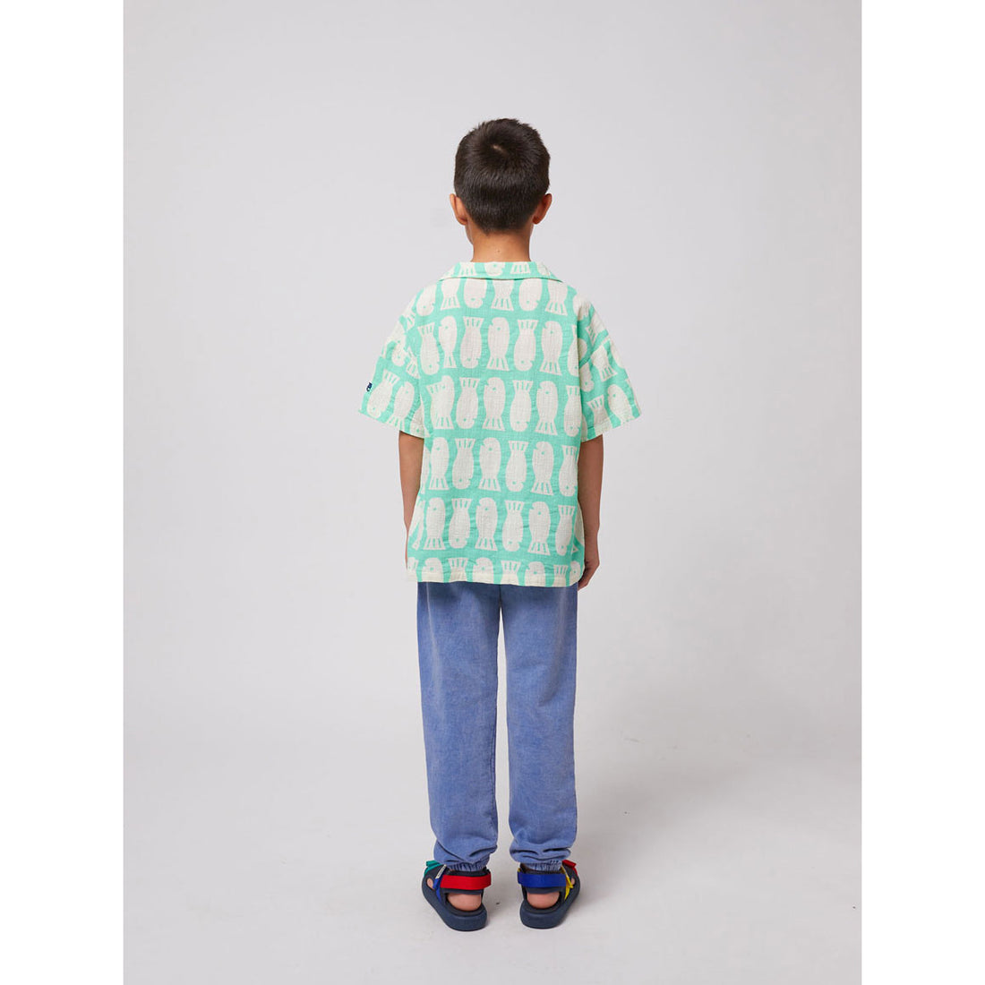 Bobo Choses Green Lucky Fish All Over Shirt