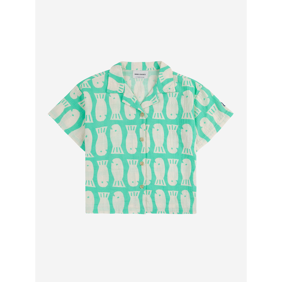 Bobo Choses Green Lucky Fish All Over Shirt