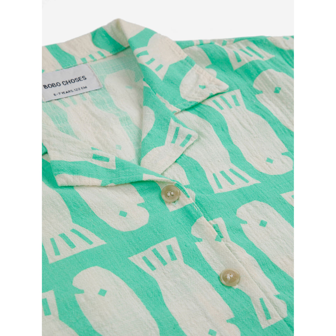Bobo Choses Green Lucky Fish All Over Shirt