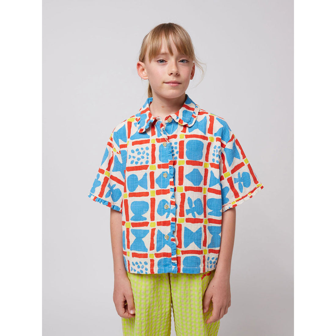 Bobo Choses Off White Geometric Game All Over Shirt