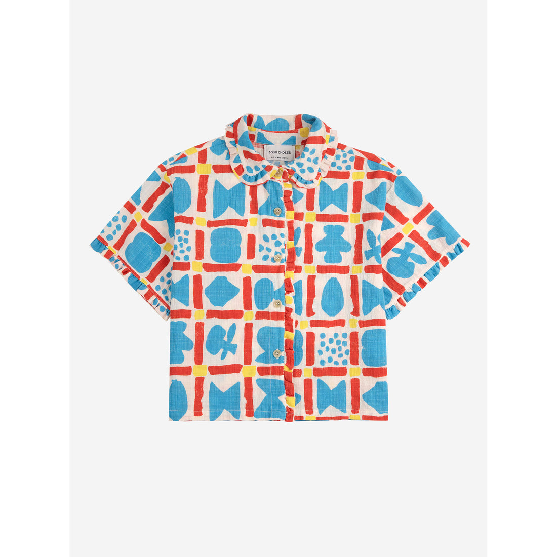 Bobo Choses Off White Geometric Game All Over Shirt