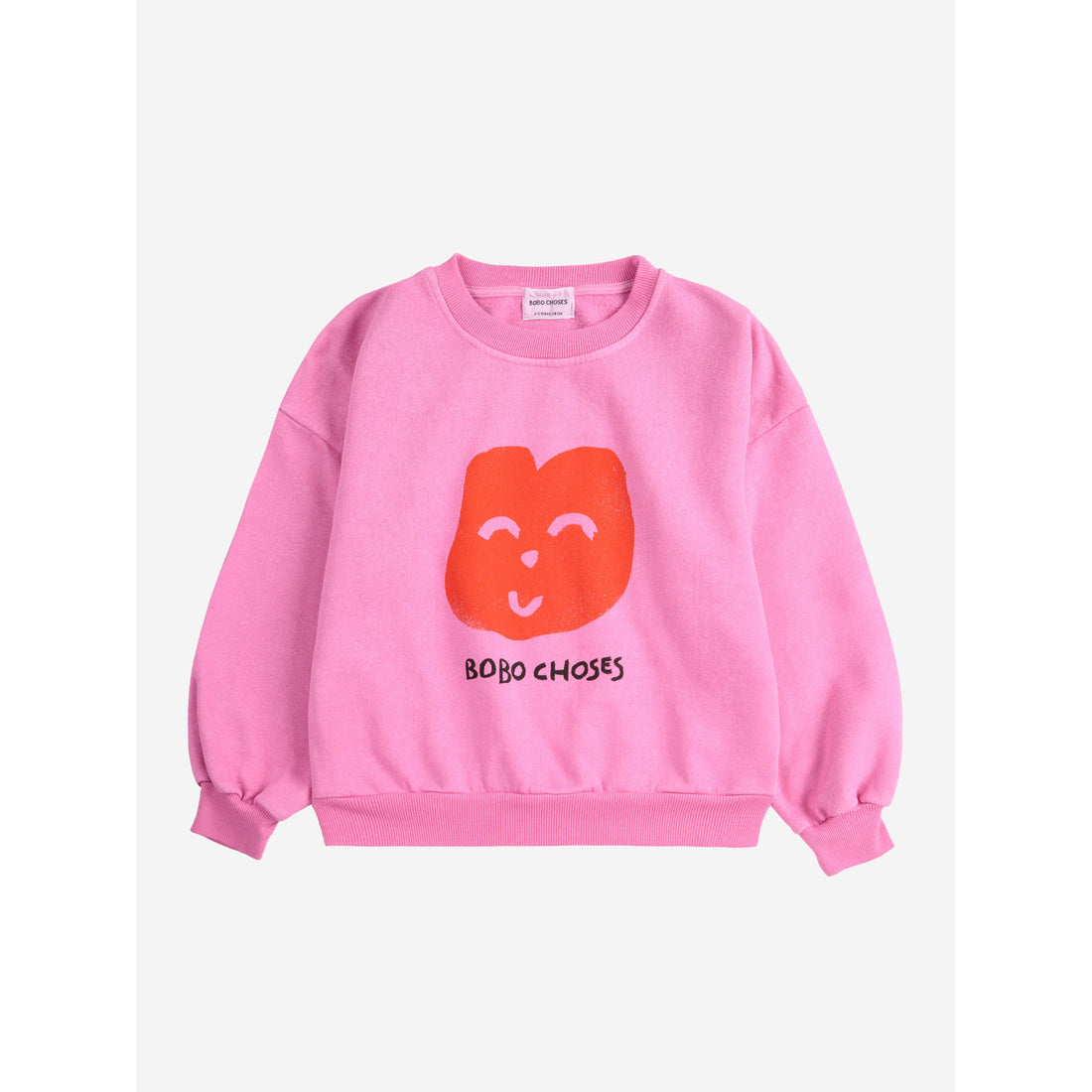 Bobo Choses Fuchsia Joyful Face Sweatshirt